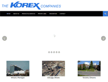 Tablet Screenshot of korex-ca.com